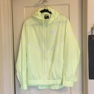 Nike Yellow Neon Classic Chevron Windbreaker